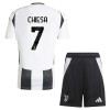 Original Trikotsatz Juventus Chiesa 7 Heimtrikot 2024-25 Für Kinder